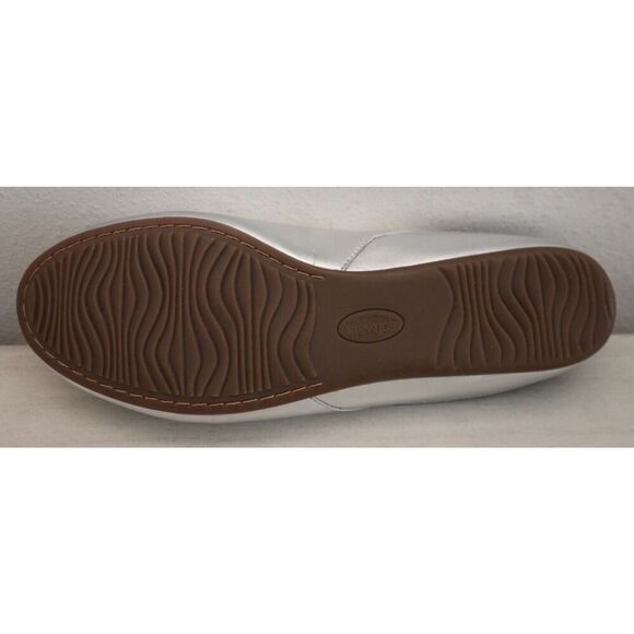 SoftWalk S2119-040Women's Sz 9.5WW Silver Metallic Sandy Ankle Strap Flats - Picture 10 of 13